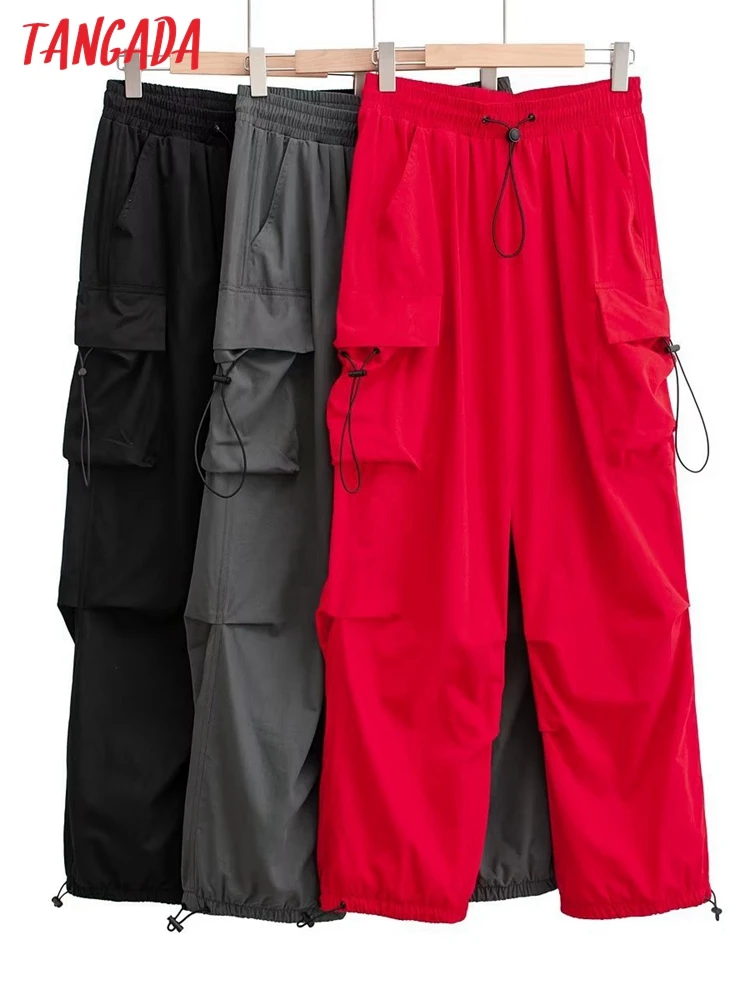 Tangada 2022 Women Pleated Pants Cargo Waist Adjust Pants Trousers Joggers Female Sweatpants 4P116
Tangada 2022 Women Pleated Pants Cargo Waist Adjust Pants Trousers Joggers Female Sweatpants 4P116