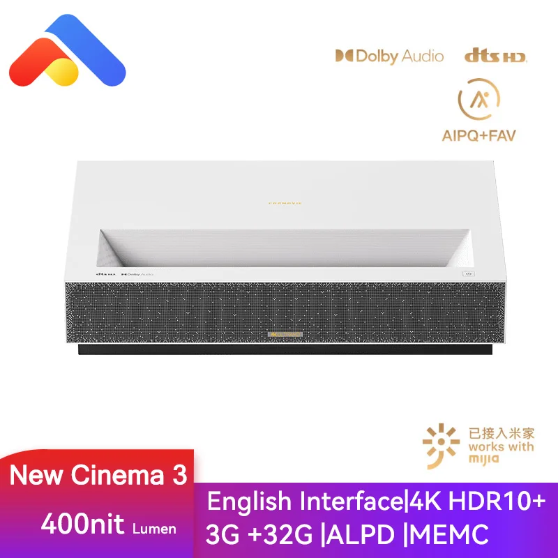 New Fengmi Formoive Laser Projector TV Cimema3 4K HDR10+ 400nit Lumens ALPD MEMC Dolby Audio Home Theater Game Smart Projector
New Fengmi Formoive Laser Projector TV Cimema3 4K HDR10+ 400nit Lumens ALPD MEMC Dolby Audio Home Theater Game Smart Projector