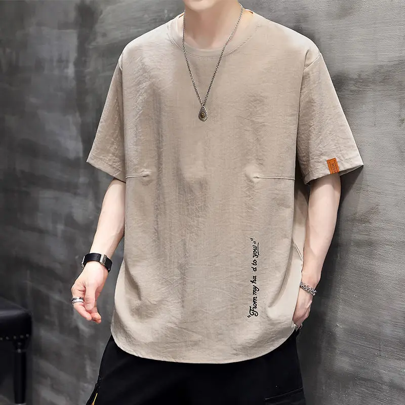 Summer Man T-shirts Half Sleeve Embroidery Casual Oversized T Shirt Men Harajuku Hip Hop Cotton Men's Clothing Tops Tee X18
Summer Man T-shirts Half Sleeve Embroidery Casual Oversized T Shirt Men Harajuku Hip Hop Cotton Men's Clothing Tops Tee X18