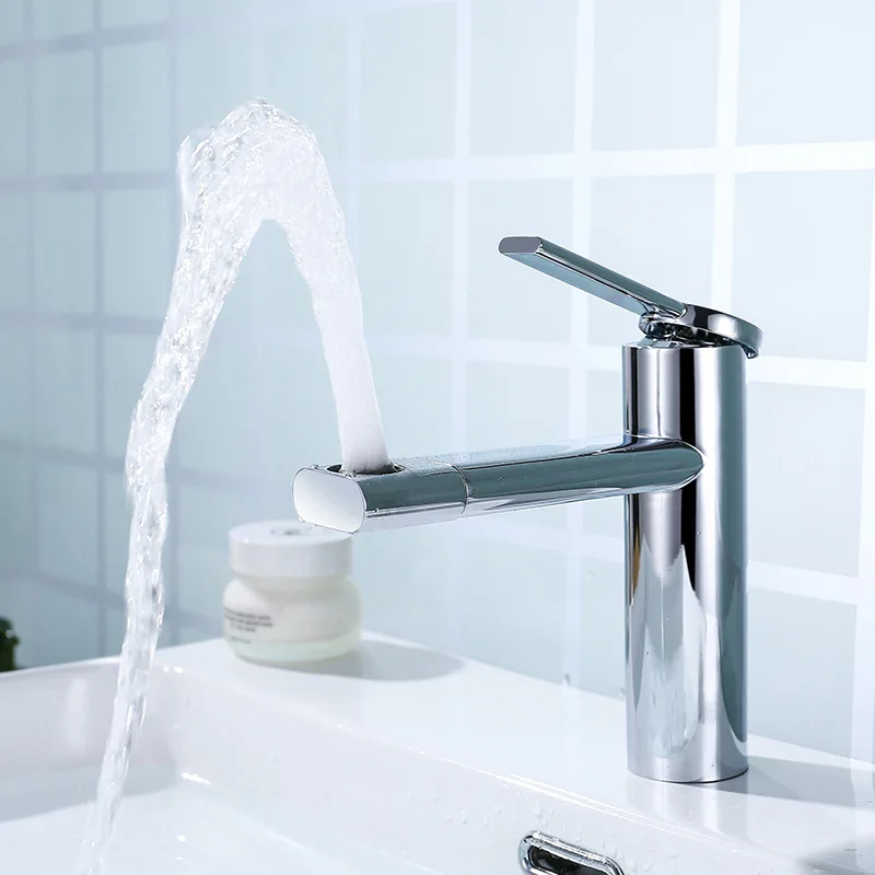 Newest Chrome Plated Brass Bathroom sink faucet Single hole Single handle Copper Basin mixer Tap With 360 degree swivel nozzle
Newest Chrome Plated Brass Bathroom sink faucet Single hole Single handle Copper Basin mixer Tap With 360 degree swivel nozzle