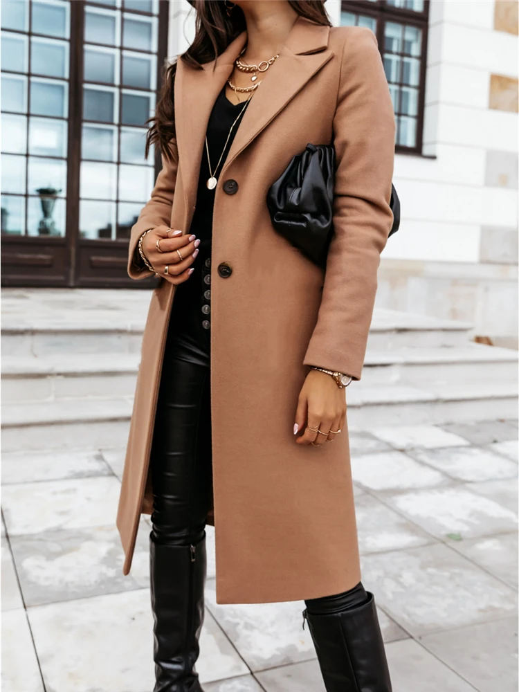 Autumn Winter Thin Section 2022 Midi Long Women Coats And Jackets Windbreaker Blends Peacoat Outerwear Button Solid Overcoat
Autumn Winter Thin Section 2022 Midi Long Women Coats And Jackets Windbreaker Blends Peacoat Outerwear Button Solid Overcoat