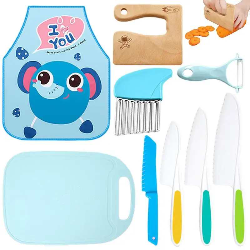 Cute Wooden Kids Knife Set For Cooking 9Pcs Kitchen Tool For Cutting Veggie Fruits Salad Cake Serrated Edge Kitchen Acccessories
Cute Wooden Kids Knife Set For Cooking 9Pcs Kitchen Tool For Cutting Veggie Fruits Salad Cake Serrated Edge Kitchen Acccessories
