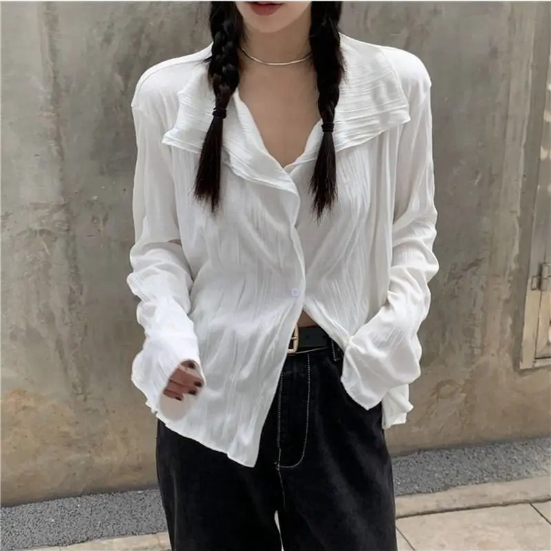 HOUZHOU White Blouses Women Elegant Shirt Female Aesthetic Y2k Harajuku Pleated Chic Long Sleeve Top Ladies Loose Korean Vintage
HOUZHOU White Blouses Women Elegant Shirt Female Aesthetic Y2k Harajuku Pleated Chic Long Sleeve Top Ladies Loose Korean Vintage
