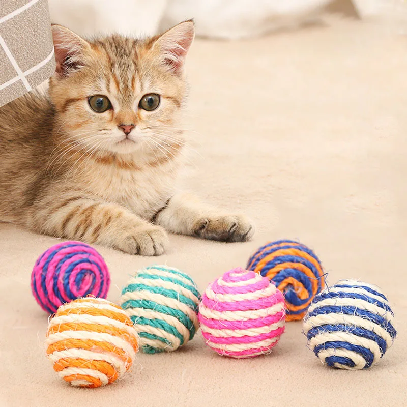 Cat Toys Colorful Sisal Interactive Ball Cat Toy Pet Supplies Cat Training Catcher Cat Accessories Random Color Yarn Ball
Cat Toys Colorful Sisal Interactive Ball Cat Toy Pet Supplies Cat Training Catcher Cat Accessories Random Color Yarn Ball