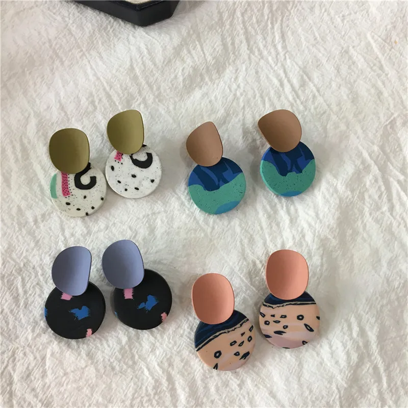 2022 Soft Clay Colorful Drop Dangle Earrings for Women Lovely Handmade Geometric Round Statement Earrings Female Brincos Gift
2022 Soft Clay Colorful Drop Dangle Earrings for Women Lovely Handmade Geometric Round Statement Earrings Female Brincos Gift