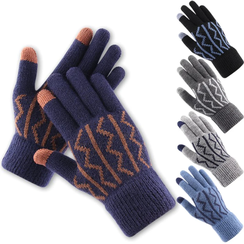 Winter Men Knitted Gloves Screen High Quality Male Mitten Thicken Warm Wool All Finger Solid Men Business Gloves Autumn
Winter Men Knitted Gloves Screen High Quality Male Mitten Thicken Warm Wool All Finger Solid Men Business Gloves Autumn