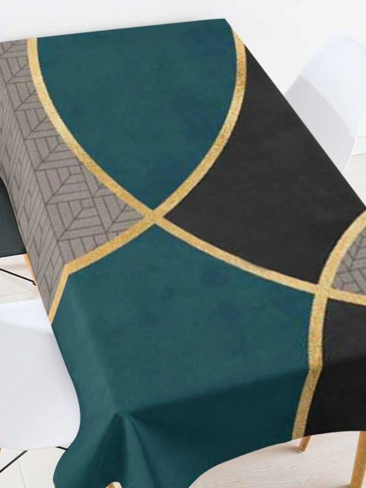 Geometric Striped 3D Tablecloth Black&Gray Splice Pattern Thicken Washable Rectangular Table Cloth for Kitchen Nappe De Table Geometric Striped 3D Tablecloth Black&Gray Splice Pattern Thicken Washable Rectangular Table Cloth for Kitchen Nappe De Table