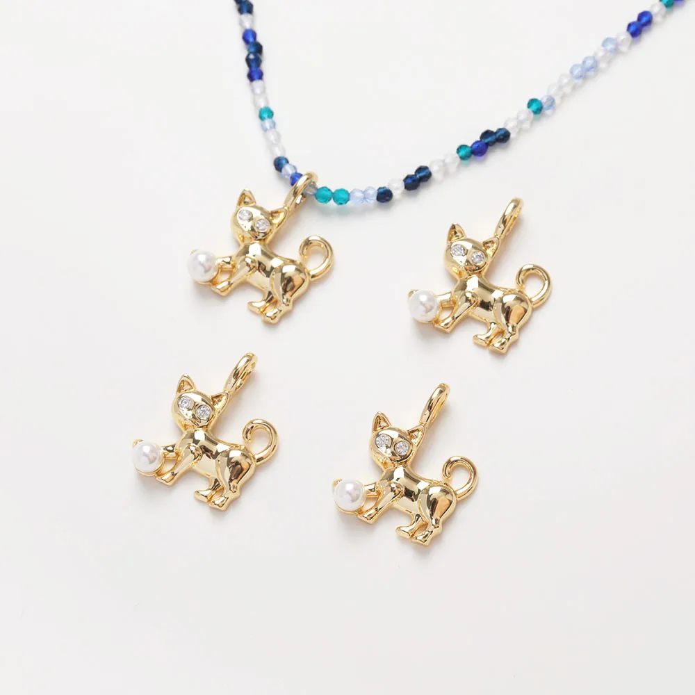 2PCS Dainty Cat Pendants Animal Charms for Jewelry Making Necklace Pendant DIY Hand Made Brass 14k Gold Plated 15*19mm
2PCS Dainty Cat Pendants Animal Charms for Jewelry Making Necklace Pendant DIY Hand Made Brass 14k Gold Plated 15*19mm