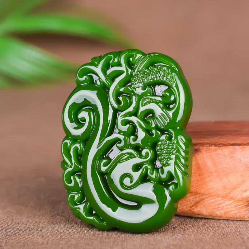 Chinese Hand-Carved Natural Green Jade Dragon Phoenix Pendant Necklace Fashion Charm Jewelry Accessories Amulet Gifts Women Men
Chinese Hand-Carved Natural Green Jade Dragon Phoenix Pendant Necklace Fashion Charm Jewelry Accessories Amulet Gifts Women Men