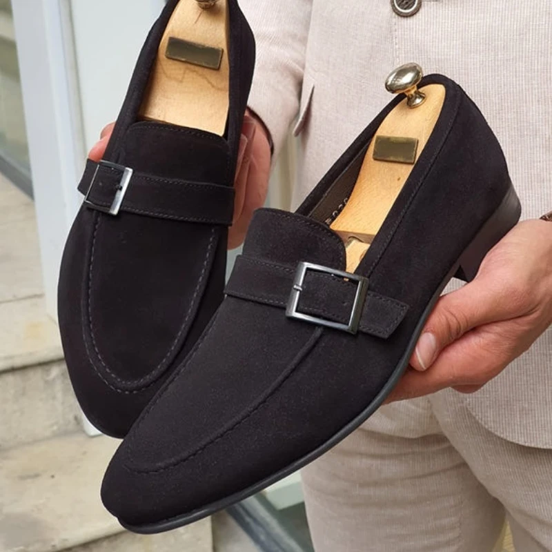 Monk Shoes Men Shoes Faux Suede Solid Color Fashion Business Casual Commuter Daily Classic Single Buckle Retro Dress Shoes CP183
Monk Shoes Men Shoes Faux Suede Solid Color Fashion Business Casual Commuter Daily Classic Single Buckle Retro Dress Shoes CP183