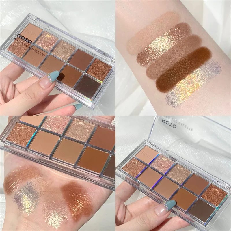 Mysterious ten-color eye shadow olive skin cold gray brown tone deep smoky pearl sequins earth color small and portable
Mysterious ten-color eye shadow olive skin cold gray brown tone deep smoky pearl sequins earth color small and portable