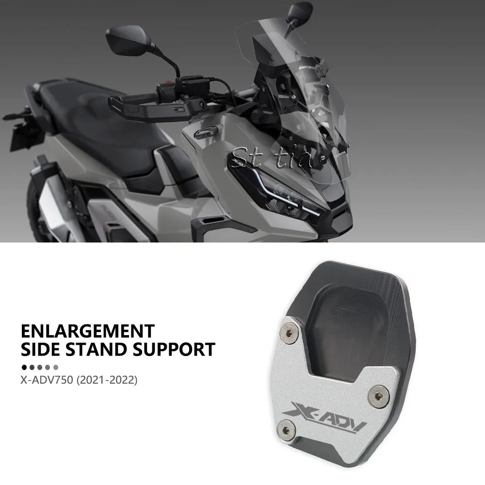 

New For HONDA X-ADV750 XADV750 XADV 750 X-ADV 750 2021 2022 Motorcycle CNC Kickstand Sidestand Stand Extension Enlarger Pad