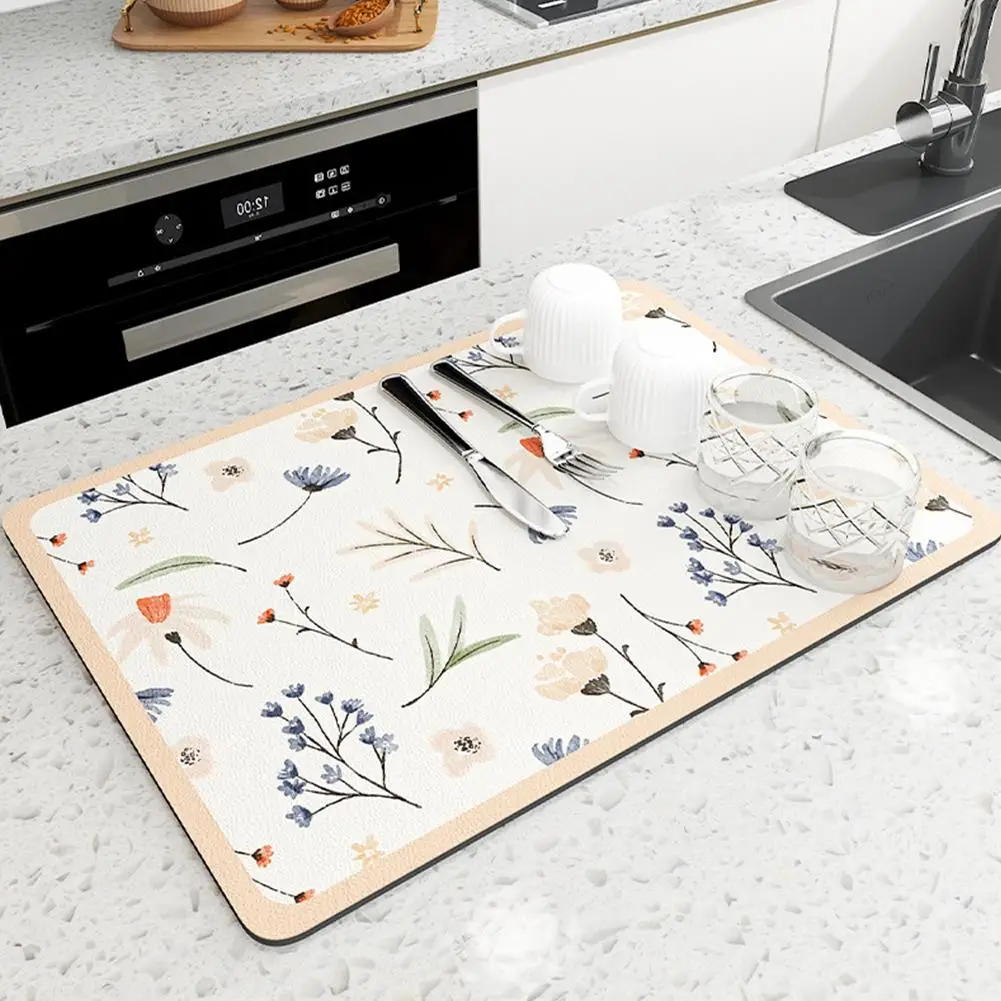 Kitchen Draining Mat Non Slip Super Absorbent Drying Pad Table Placemats Kitchen Rugs Dishes Protector
Kitchen Draining Mat Non Slip Super Absorbent Drying Pad Table Placemats Kitchen Rugs Dishes Protector
