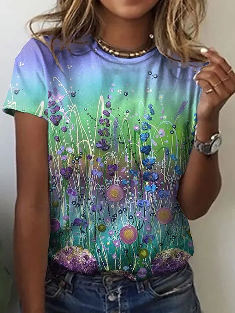 Office Casual Straight Party T-Shirt 2022 Retro Printed Pullover Short Sleeve Women New Summer O Neck Loose Top T-Shirt Lady
Office Casual Straight Party T-Shirt 2022 Retro Printed Pullover Short Sleeve Women New Summer O Neck Loose Top T-Shirt Lady