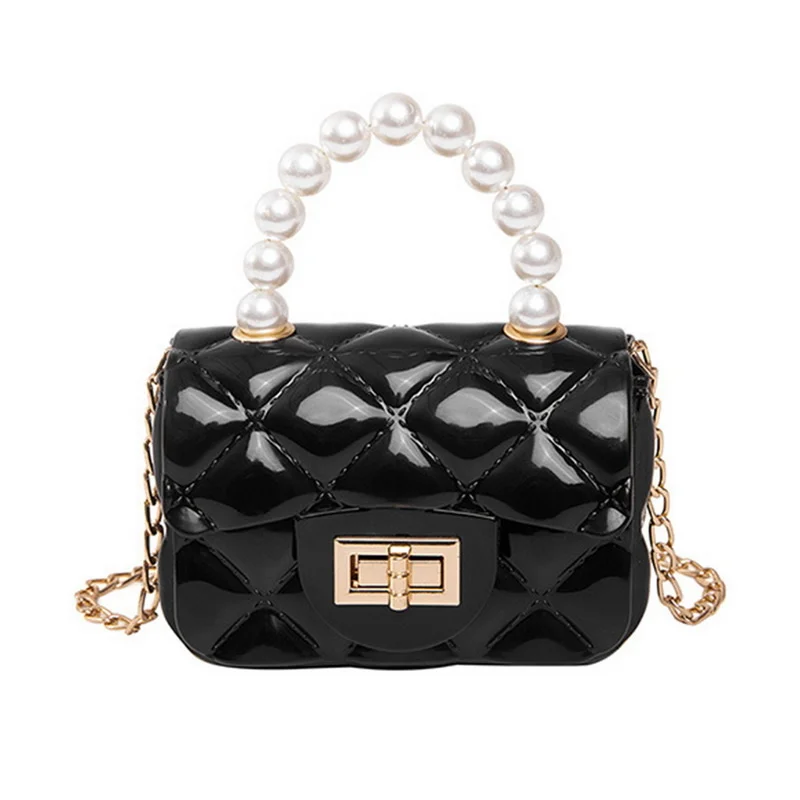 Mini square women's handbag, girl's bracelet, portable bag, PVC pearl jelly bag, diamond 2020
Mini square women's handbag, girl's bracelet, portable bag, PVC pearl jelly bag, diamond 2020