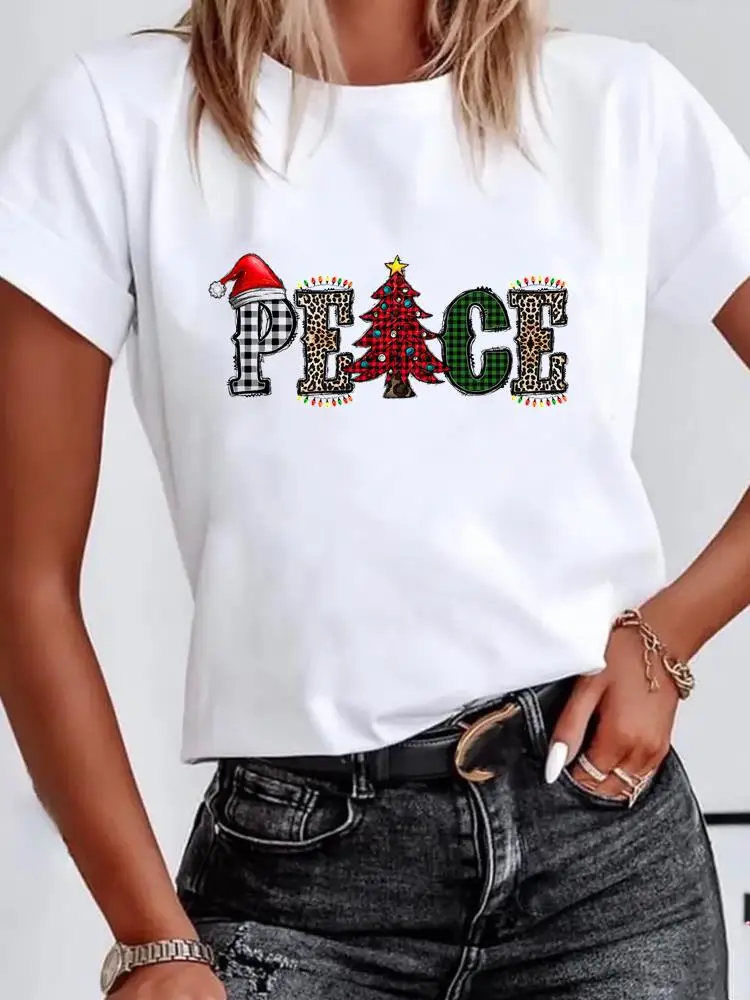 Leopard Letter Sweet Trend Women Clothing Merry Christmas Graphic T-shirt New Year Clothes Fashion Basic Tee Top Print T Shirt
Leopard Letter Sweet Trend Women Clothing Merry Christmas Graphic T-shirt New Year Clothes Fashion Basic Tee Top Print T Shirt