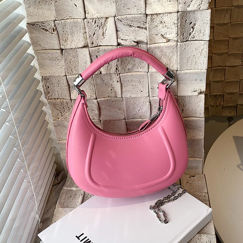 

Simple Women's Shoulder Bags Crescent Chain Handbags Luxury Designer Messenger Bag of Summer Brand Female Bag able Purses