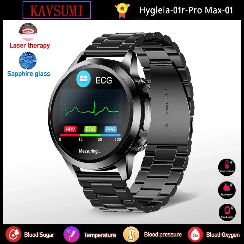 ECG+PPG Smartwatch Blood Sugar Blood lipids Blood Pressure Body Temperature Health Monitoring Laser Therapy Smart Watch For Men
ECG+PPG Smartwatch Blood Sugar Blood lipids Blood Pressure Body Temperature Health Monitoring Laser Therapy Smart Watch For Men