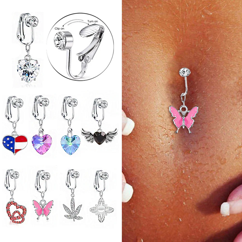 Faux Fake Belly Butterfly Fake Belly Piercing Heart Clip On Umbilical Navel Fake Pircing Butterfly Leaves Cartilage Earring Clip
Faux Fake Belly Butterfly Fake Belly Piercing Heart Clip On Umbilical Navel Fake Pircing Butterfly Leaves Cartilage Earring Clip