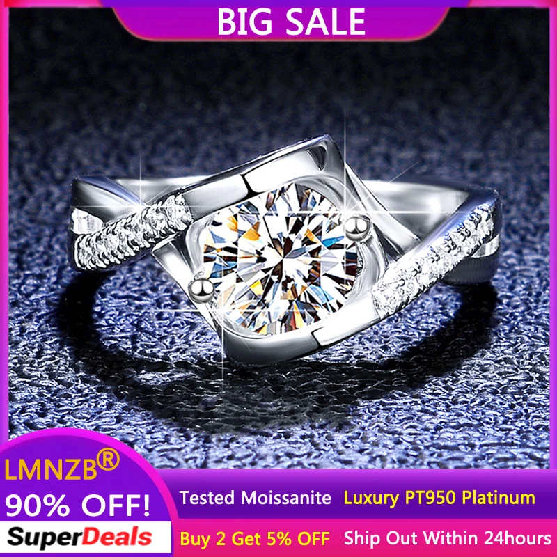 With GRA Credentials PT950 Platinum Ring 1CT Diamond Moissanite Classic Ring For Women Wedding Engagement Hand Fine Jewelry
With GRA Credentials PT950 Platinum Ring 1CT Diamond Moissanite Classic Ring For Women Wedding Engagement Hand Fine Jewelry