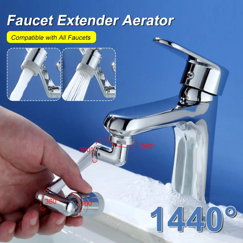 1440° Universal Rotation Faucet Sprayer Head For Extension Faucets Aerator Bubbler Nozzle Kitchen Bathroom Tap Washbasin Arm
1440° Universal Rotation Faucet Sprayer Head For Extension Faucets Aerator Bubbler Nozzle Kitchen Bathroom Tap Washbasin Arm