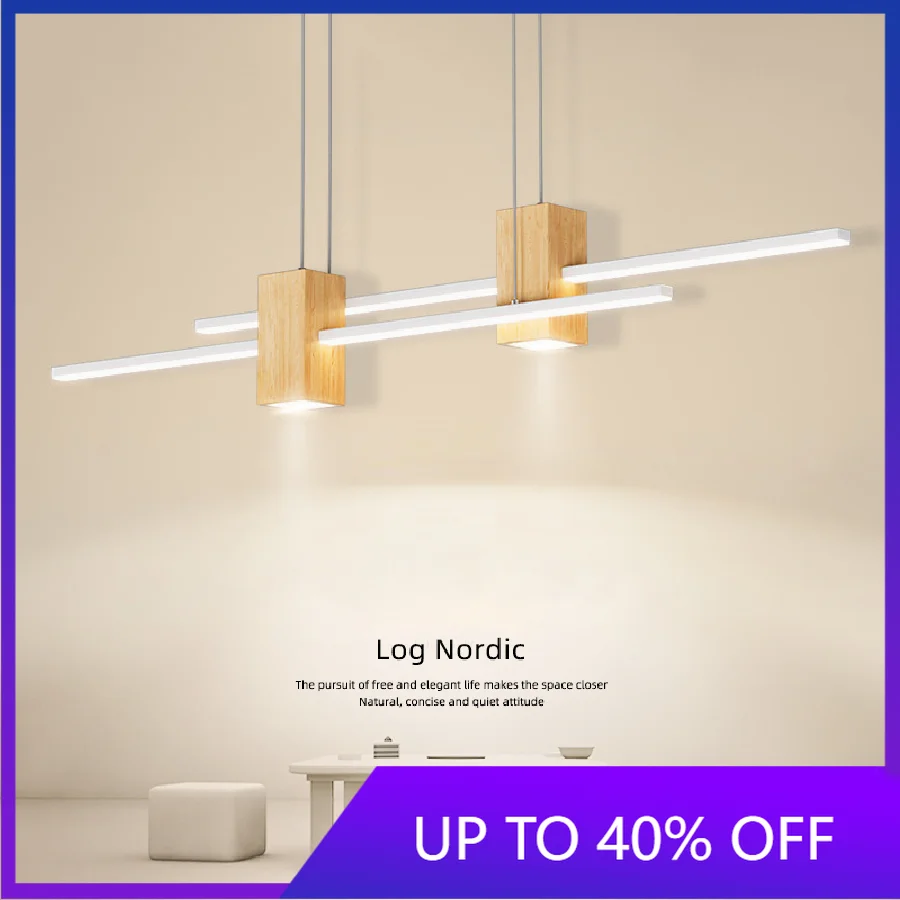 Japanese-style Long Restaurant Pendant Lights Modern Minimalist Nordic Led Chandelier Designer Log Style Dining Room Table Lamp
Japanese-style Long Restaurant Pendant Lights Modern Minimalist Nordic Led Chandelier Designer Log Style Dining Room Table Lamp