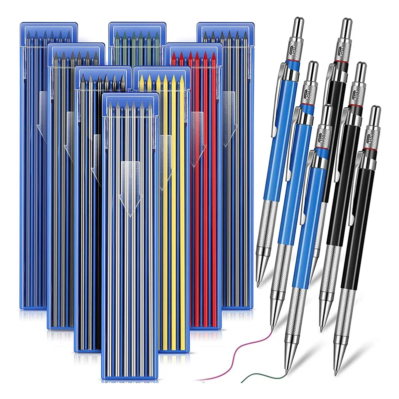 6 Striped Welder Pencils, 96 Pcs Silver and Colored Refills Drawing Pencils Colored Mechanical Pencils Welding Markers
6 Striped Welder Pencils, 96 Pcs Silver and Colored Refills Drawing Pencils Colored Mechanical Pencils Welding Markers