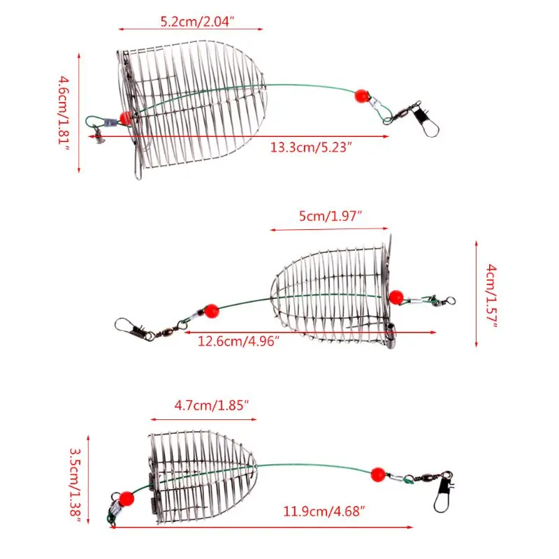 Stainless Steel Wire Fishing Trap Bait Cage Basket Feeder Holder Tackle Tool Drop Shipping
Stainless Steel Wire Fishing Trap Bait Cage Basket Feeder Holder Tackle Tool Drop Shipping