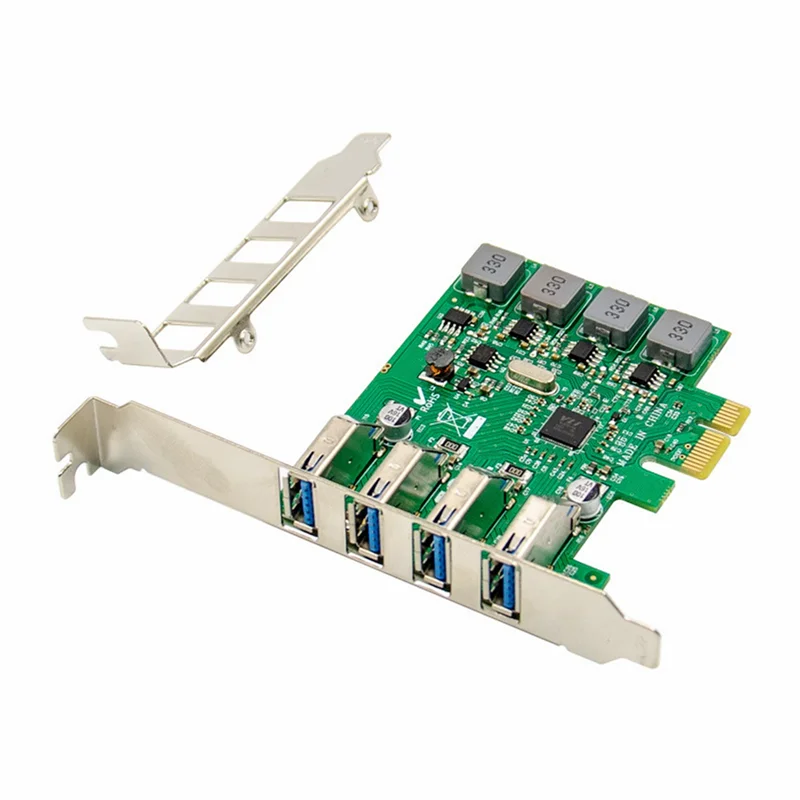 PCI-E X1 Expansion Card 4 Port USB 3.0 Master Expansion Card 5Gbps Riser Card VL805 Chip Adapter Card
PCI-E X1 Expansion Card 4 Port USB 3.0 Master Expansion Card 5Gbps Riser Card VL805 Chip Adapter Card