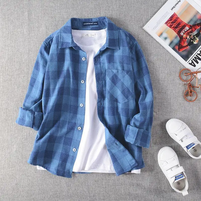 Children's Spring and Autumn Shirts Boys and Girls Thin Long-sleeved Shirts 2022 New Children's Cardigan Plaid Casual Shirts
Children's Spring and Autumn Shirts Boys and Girls Thin Long-sleeved Shirts 2022 New Children's Cardigan Plaid Casual Shirts