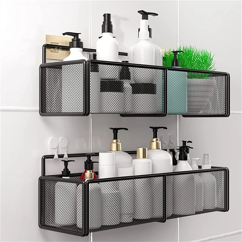 Bathroom Shelf Wall-mounted Shower Shampoo Storage Basket Kitchen Free Punch Condiment Storage Shelf
Bathroom Shelf Wall-mounted Shower Shampoo Storage Basket Kitchen Free Punch Condiment Storage Shelf