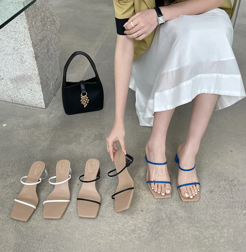 New Ladies Street Style Slippers Sandals Fashion Concise Narrow Band Mid Heel Solid Open Toe Ankle Slip-On Women
New Ladies Street Style Slippers Sandals Fashion Concise Narrow Band Mid Heel Solid Open Toe Ankle Slip-On Women