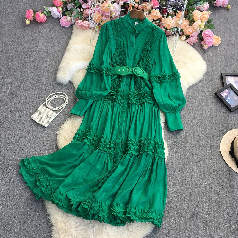 SuperAen 2022 Spring Cotton Lace STAND Full A-LINE Casual Ankle-Length Flounced Edge Dresses for Women
SuperAen 2022 Spring Cotton Lace STAND Full A-LINE Casual Ankle-Length Flounced Edge Dresses for Women