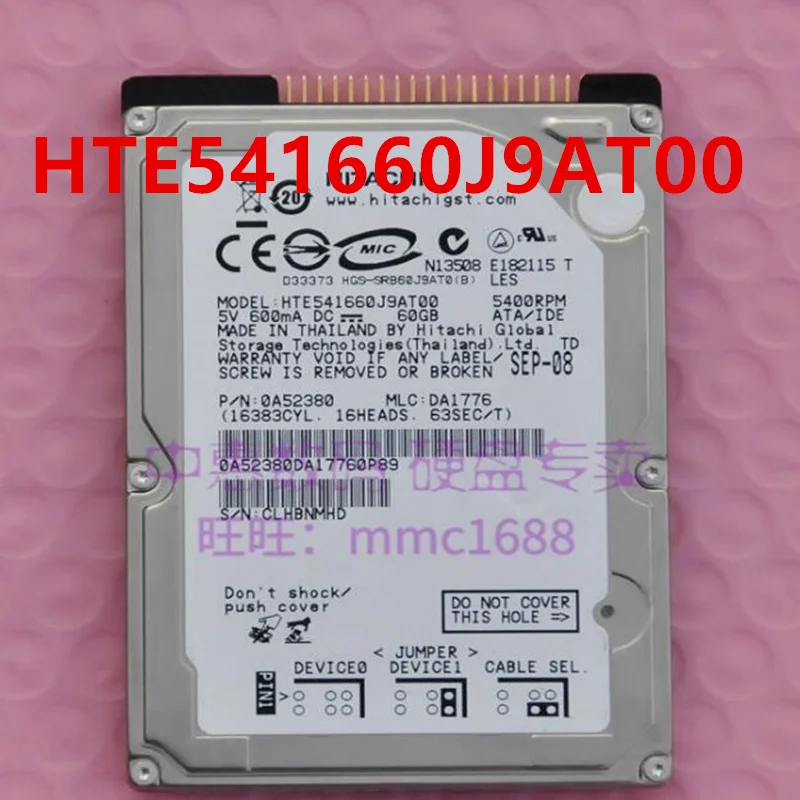

Почти новый оригинальный жесткий диск для HITACHI 60 ГБ IDE 2,5 дюйма для HTE541660J9AT00 HTS548060M9AT00