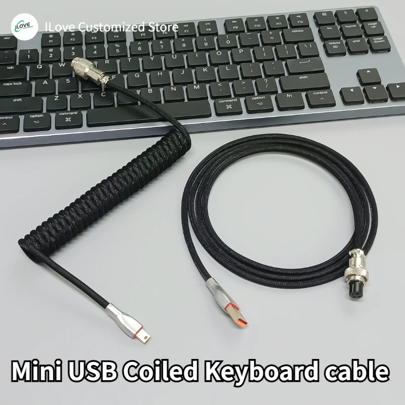 Mini USB Coiled Keyboard Cable Braided Mini USB Keyboard Charger Cable With Detachable Metal Aviator Connector Charging
Mini USB Coiled Keyboard Cable Braided Mini USB Keyboard Charger Cable With Detachable Metal Aviator Connector Charging