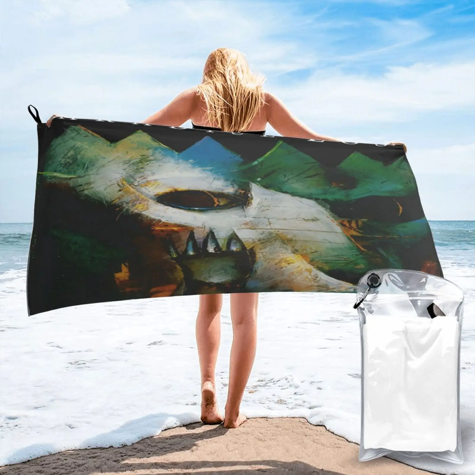 

Пляжное полотенце «Рай потерянный оттенок бога смерти», махровое полотенце для ванной и сауны, махровое полотенце для дома, пляжный коврик, ...
