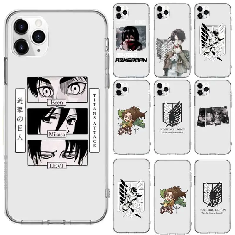 Hot Anime Attack On Titan Phone Case For iphone 13 12 11 8 7 plus mini x xs xr pro max Transparent soft
Hot Anime Attack On Titan Phone Case For iphone 13 12 11 8 7 plus mini x xs xr pro max Transparent soft