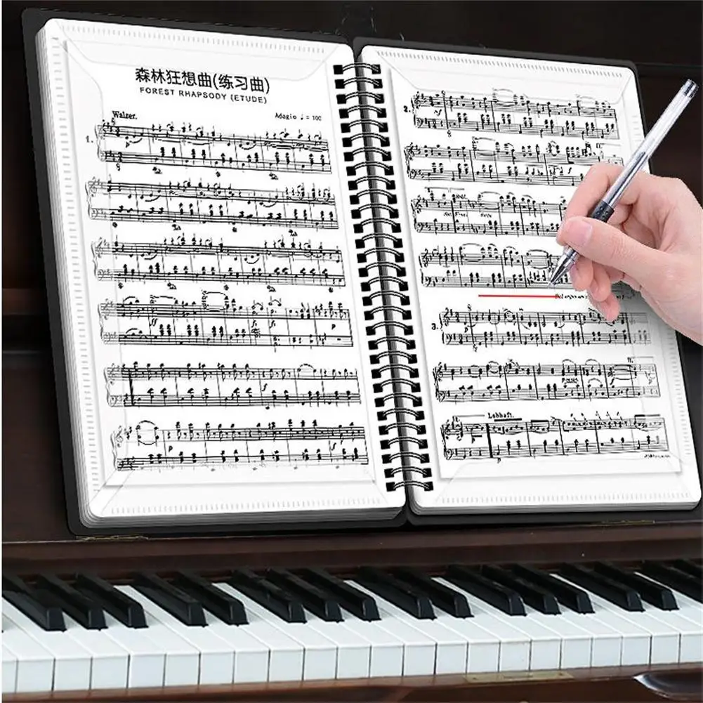 Music Score Book 40 Sheets Insert-type A4 Folder Music Score Book Folder File Folders Document Organizer Storage Accessories
Music Score Book 40 Sheets Insert-type A4 Folder Music Score Book Folder File Folders Document Organizer Storage Accessories