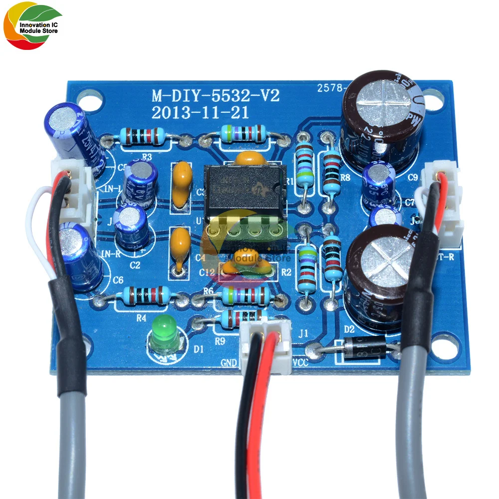 Ziqqucu NE5532 OP-AMP HIFI Signal Preamplifier Board Audio Stereo Amplifier Module with Connect Wire
Ziqqucu NE5532 OP-AMP HIFI Signal Preamplifier Board Audio Stereo Amplifier Module with Connect Wire