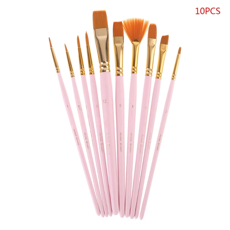 10Pcs Paint Brushes Set Nylon Hair Painting Brush Oil Acrylic Watercolor Pen Art Supplies
10Pcs Paint Brushes Set Nylon Hair Painting Brush Oil Acrylic Watercolor Pen Art Supplies