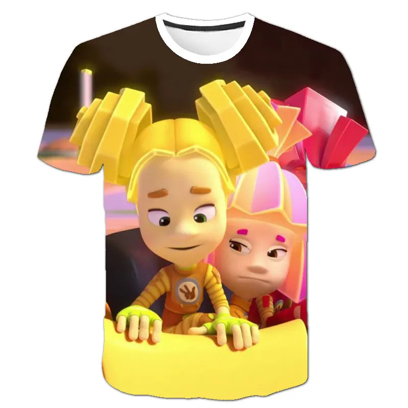 Children Russian Cartoon The Fixies Funny T shirt Baby Boys/Girls Summer Tops Short Sleeve T-shirt Kids Cute Clothes
Children Russian Cartoon The Fixies Funny T shirt Baby Boys/Girls Summer Tops Short Sleeve T-shirt Kids Cute Clothes