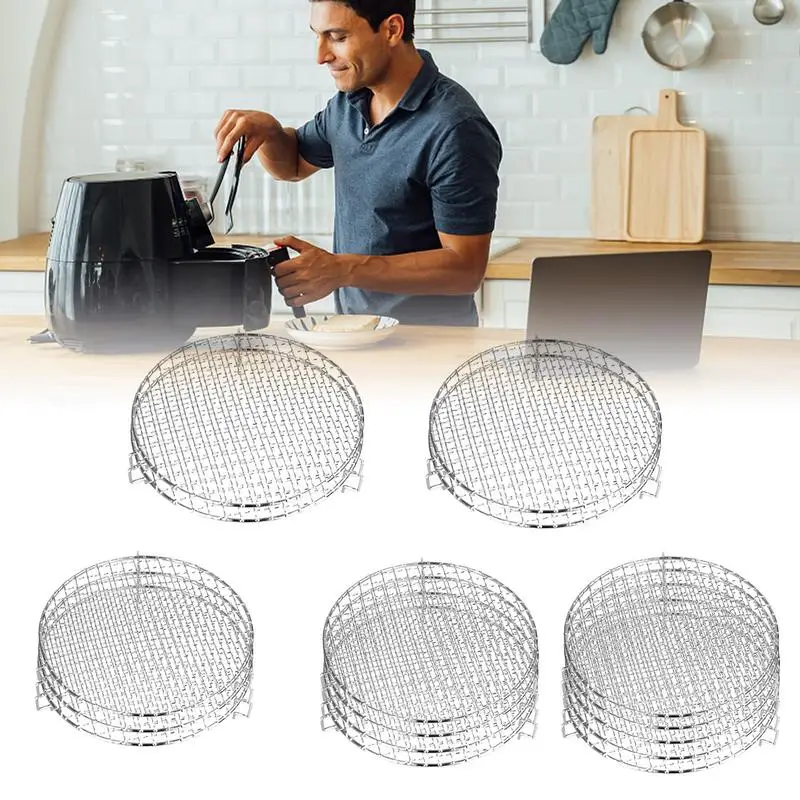 Stainless Steel Air Fryer Rack Roasting Rack Compatible Multi Purpose Racks Trays Baking Stand Grill Air Fryer For Kitchen Tools
Stainless Steel Air Fryer Rack Roasting Rack Compatible Multi Purpose Racks Trays Baking Stand Grill Air Fryer For Kitchen Tools
