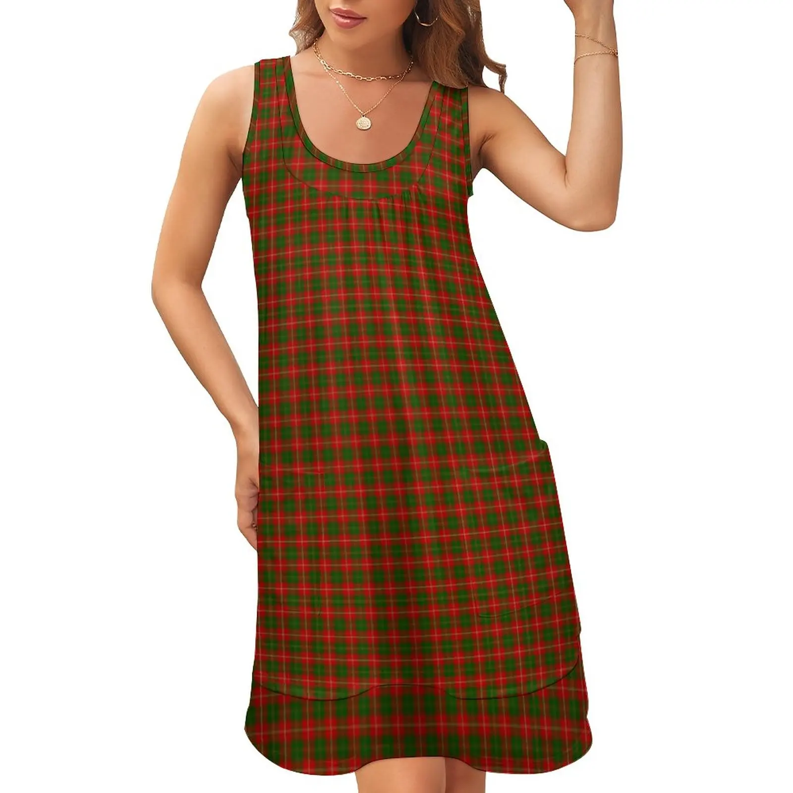 Red Green Plaid Dress Hay Tartan Print Sleeveless Sexy Dresses Female Crew Neck Basic Tank Dress Summer Vestidos Birthday Gift
Red Green Plaid Dress Hay Tartan Print Sleeveless Sexy Dresses Female Crew Neck Basic Tank Dress Summer Vestidos Birthday Gift