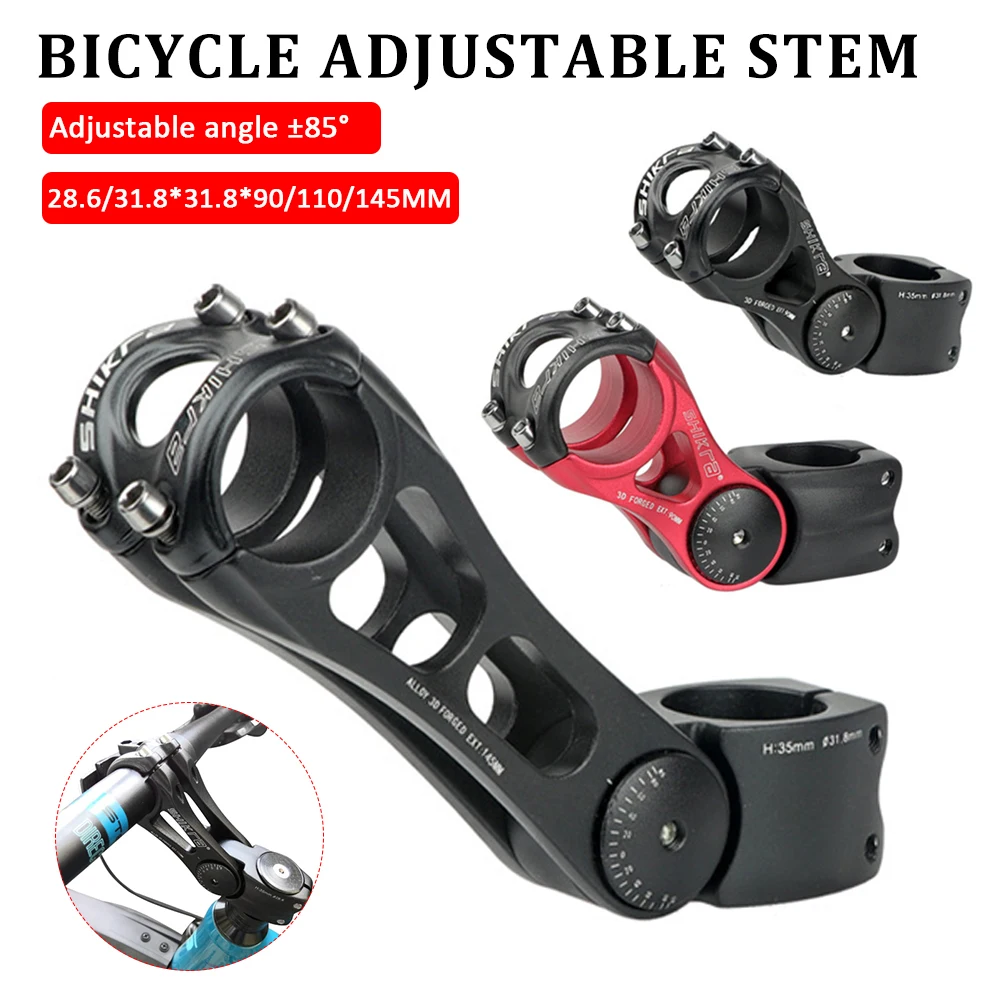 Bicycle Adjustable Stem Mountain Road Bike Stem 28.6/31.6*90/110/145MM Bike Handlebar Stem Riser Cycling Accessories
Bicycle Adjustable Stem Mountain Road Bike Stem 28.6/31.6*90/110/145MM Bike Handlebar Stem Riser Cycling Accessories
