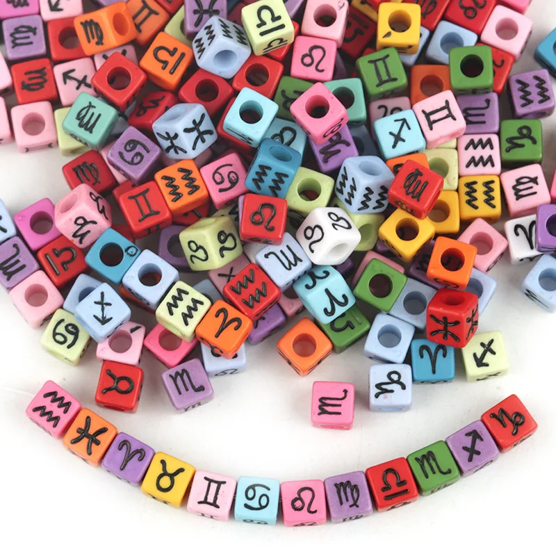 50 Pieces / Pack Acrylic Square Twelve Constellations Loose Beads Color Background Black Twelve Constellations Mixed Loose Beads
50 Pieces / Pack Acrylic Square Twelve Constellations Loose Beads Color Background Black Twelve Constellations Mixed Loose Beads