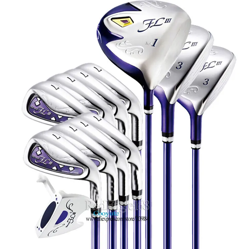 

New Women Golf Clubs FL III Complete Sets Golf Driver Wood Irons Putter Graphite Golf Shaft No Bag Free Shipping