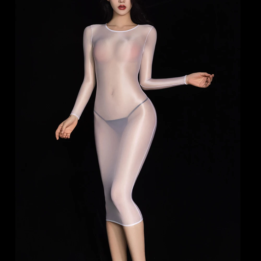 Women Exotic Dress Transparent Wet Seductive Look Satin Intimates Erotic Bodycon Long Sleeve Cocktail Tight Shiny Clubwear
Women Exotic Dress Transparent Wet Seductive Look Satin Intimates Erotic Bodycon Long Sleeve Cocktail Tight Shiny Clubwear