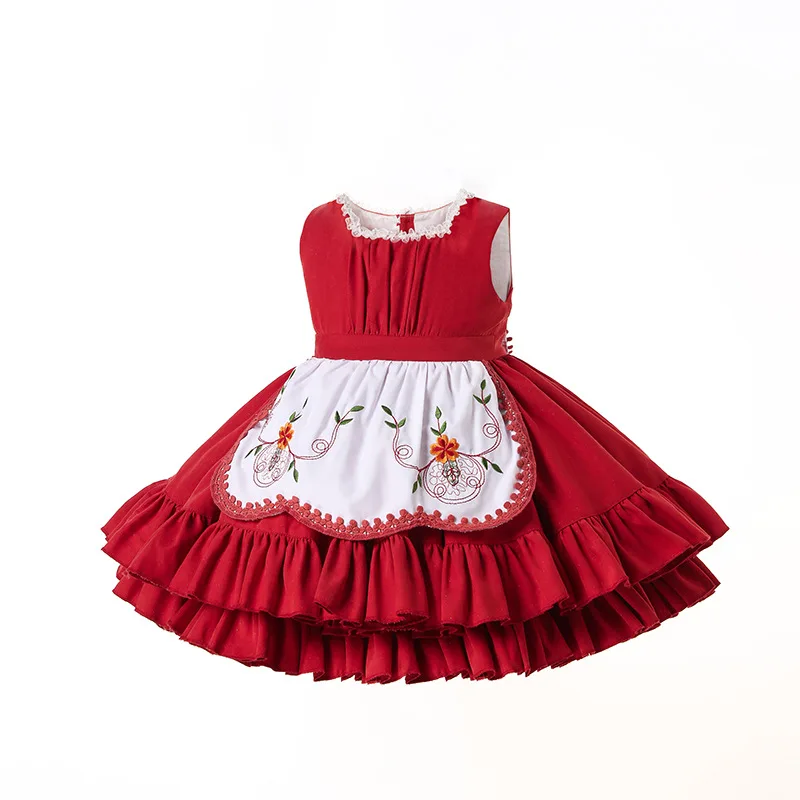 Girl Red Christmas Dress For Kids Embroidered Sleeveless Princess Bow Dresses For Baby Girls Lolita Dress Vestido Clothes
Girl Red Christmas Dress For Kids Embroidered Sleeveless Princess Bow Dresses For Baby Girls Lolita Dress Vestido Clothes