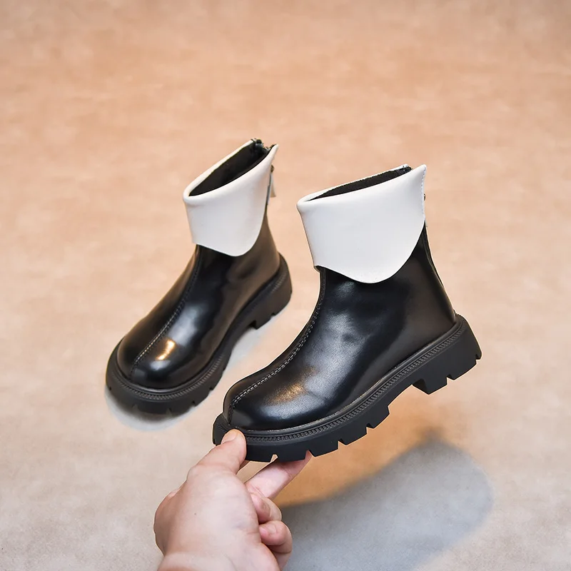 Children Leather Boots for Girls Simple Classic Fashion Kids Ankle Boots Turnup Warm Cotton Back Zipper Motorcycle Winter Mixed
Children Leather Boots for Girls Simple Classic Fashion Kids Ankle Boots Turnup Warm Cotton Back Zipper Motorcycle Winter Mixed