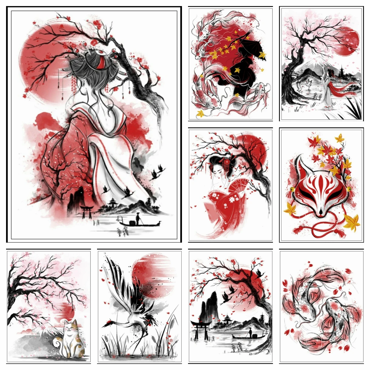 Diy Japan Geisha Dream And Autumn Kitsune Diamond Painting Art Kit Cross Stitch Mosaic Pink Cherry Blossoms Landscape Room Decor
Diy Japan Geisha Dream And Autumn Kitsune Diamond Painting Art Kit Cross Stitch Mosaic Pink Cherry Blossoms Landscape Room Decor